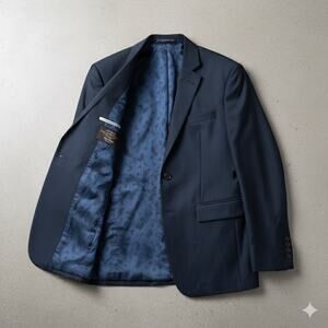Tailor on Ten Blazer Vitale Barberis Canonico Wool Mohair Navy Blue Jacket 40S